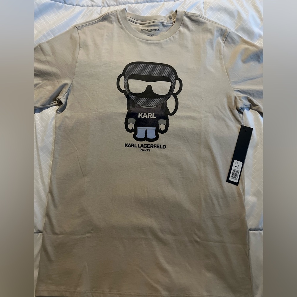Karl Lagerfeld Cream Graphic Tee